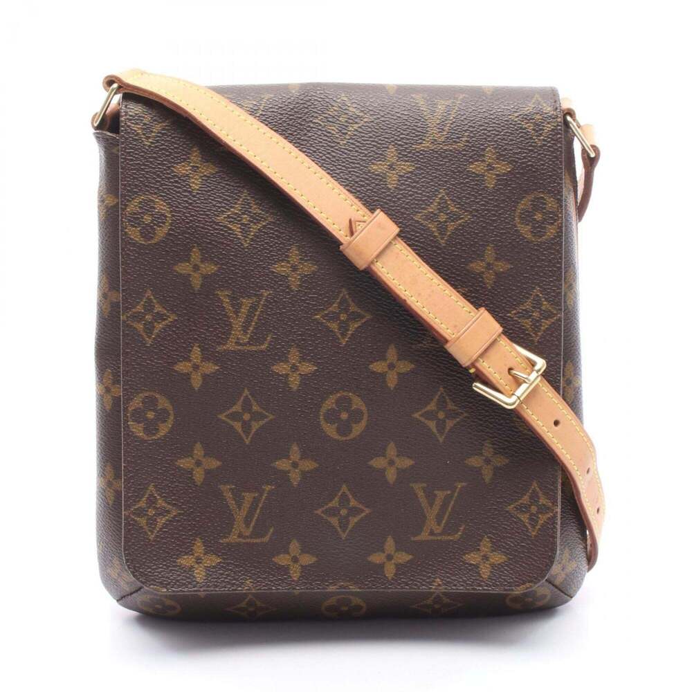 LOUIS VUITTON Brown Monogram Leather Shoulder Bag